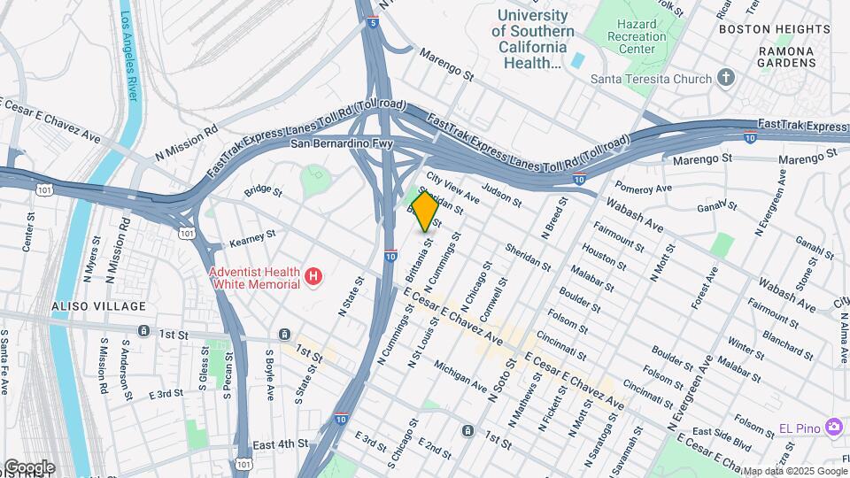 623 Brittania St Map and Location Details