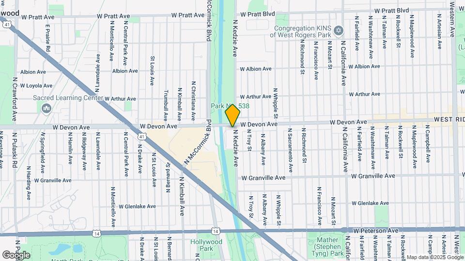 6344 N Kedzie Ave Map and Location Details