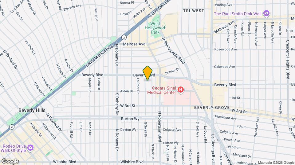 132 N Swall Dr Map and Location Details