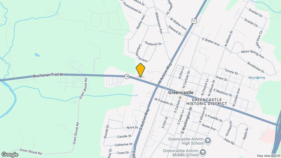 411 W Baltimore St Map and Location Details