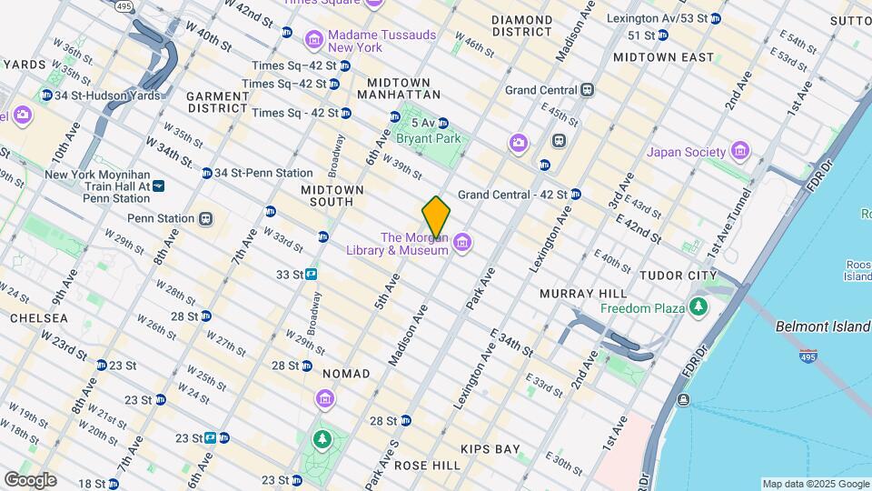 11 E 36th St Map and Location Details