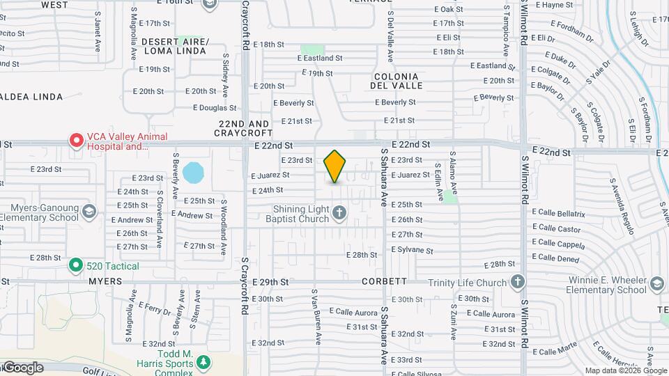 5737 E 24th St Map and Location Details