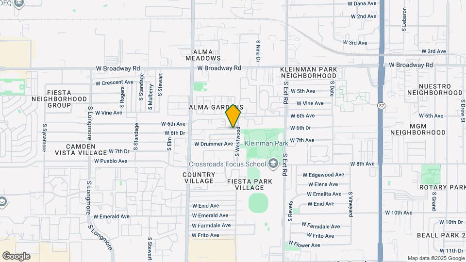 1012 W Dragoon Ave Map and Location Details