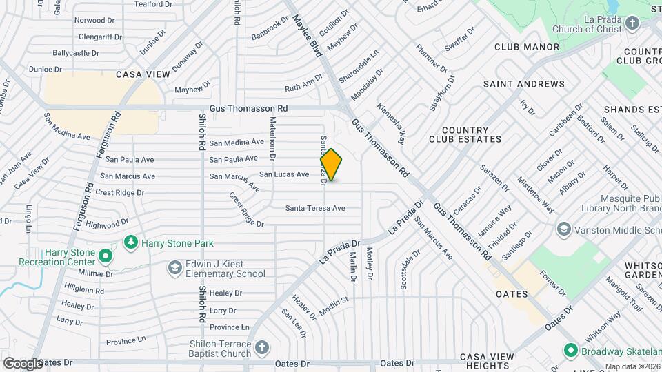 3309 San Marcus Ave Map and Location Details