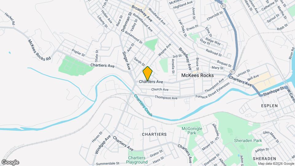 1247 Chartiers Ave Map and Location Details