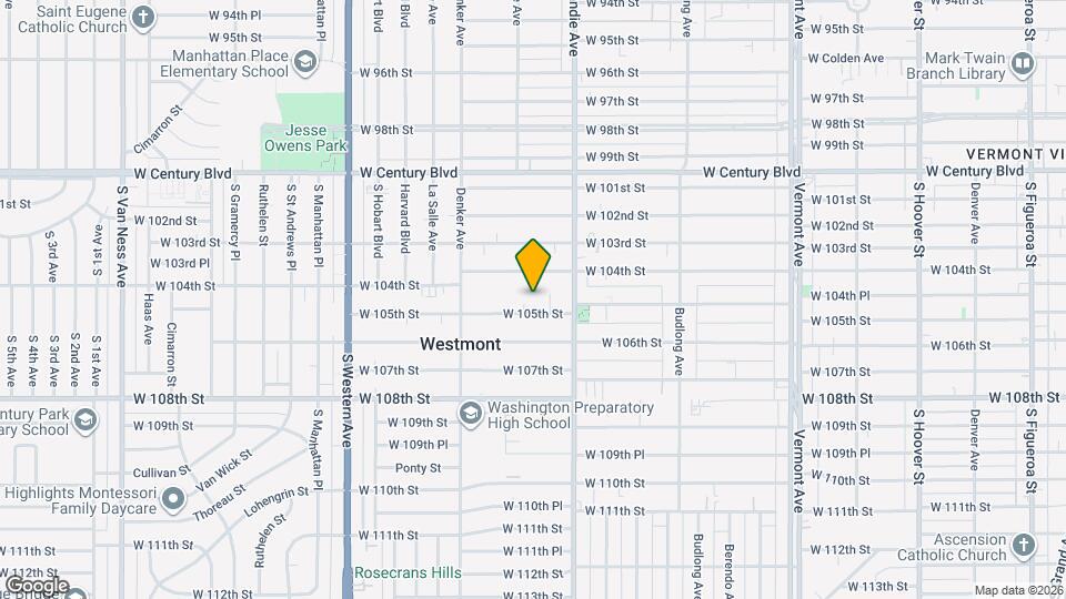 1443 W 105th St, Unit 1 Map and Location Details