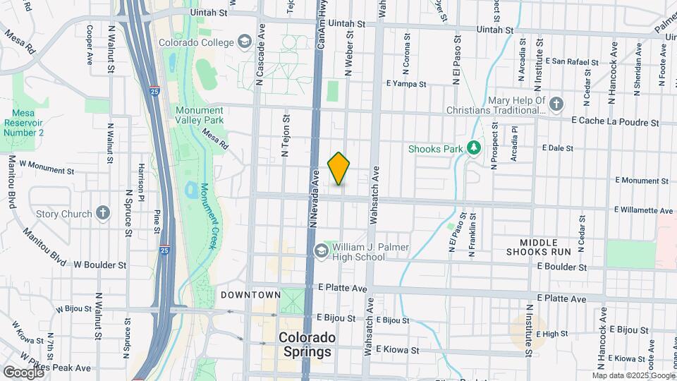 604 N Weber St Map and Location Details