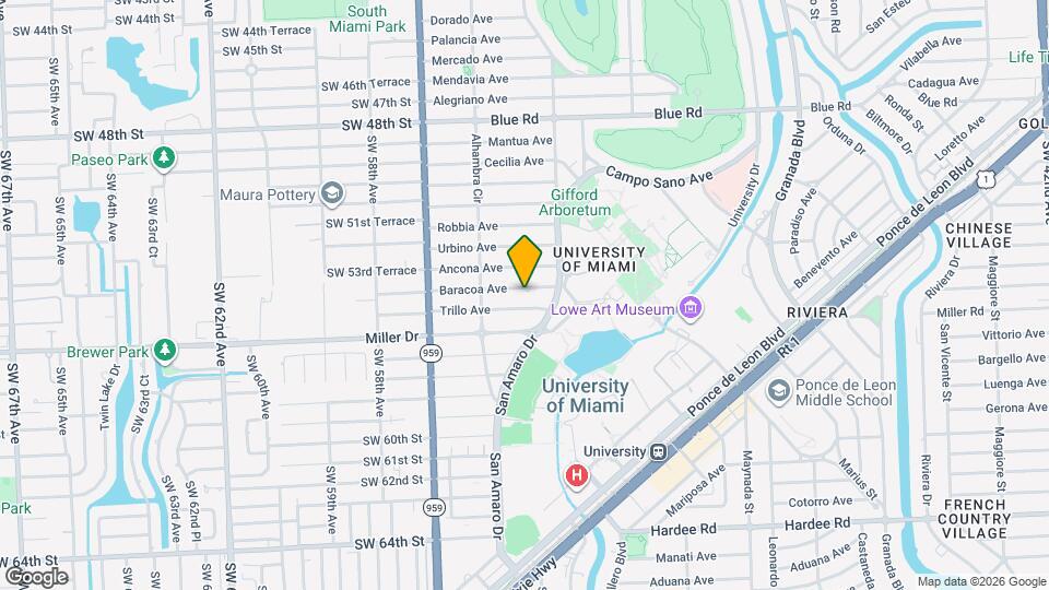 1430 Baracoa Ave Map and Location Details