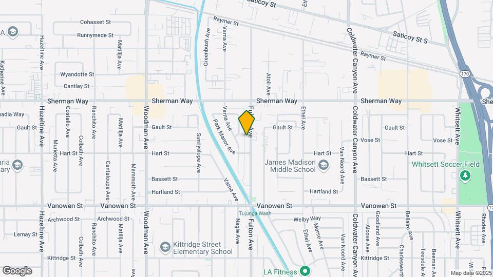 7033 Fulton Ave Map and Location Details