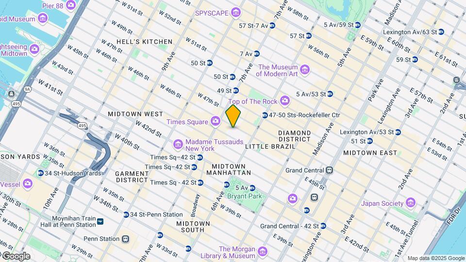 134 W 46th St Map and Location Details
