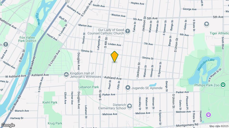 834 Pearl St, Unit 2 Map and Location Details