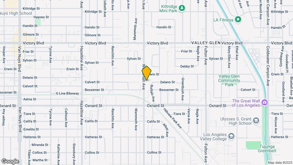 6126-6130 Woodman Ave Map and Location Details