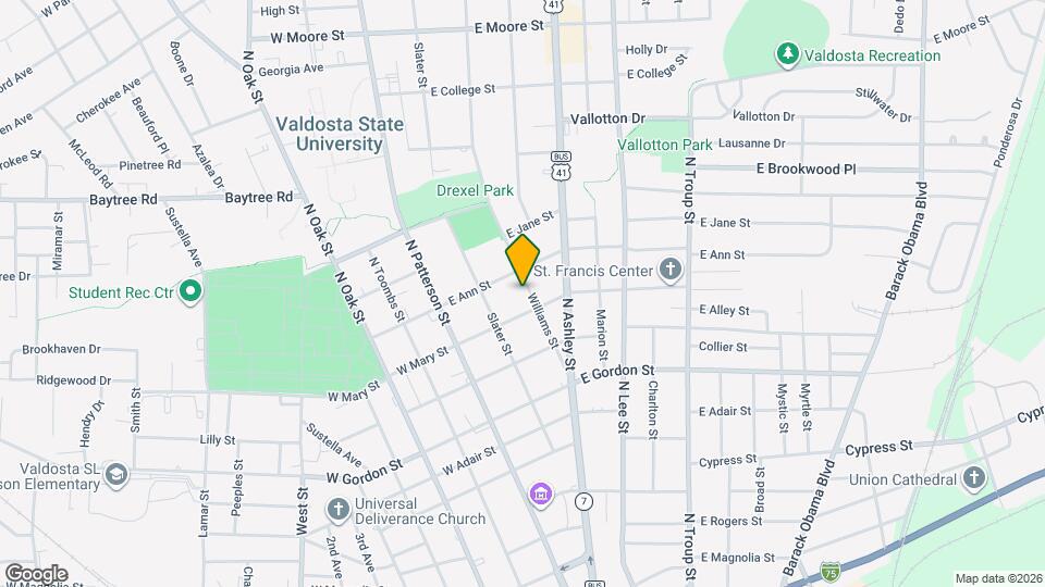 1104 Williams St Map and Location Details