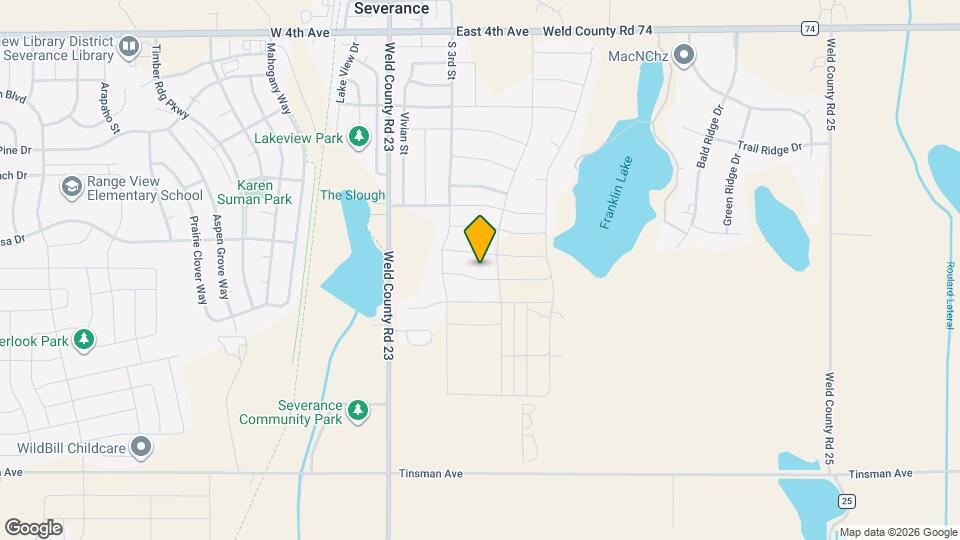 Beautiful Home in Severance with 3-Car Garage, Fenced Yard, and Central A/C! Map and Location Details