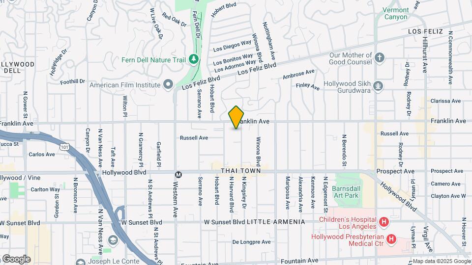 1837-1839 N Kingsley Dr Map and Location Details