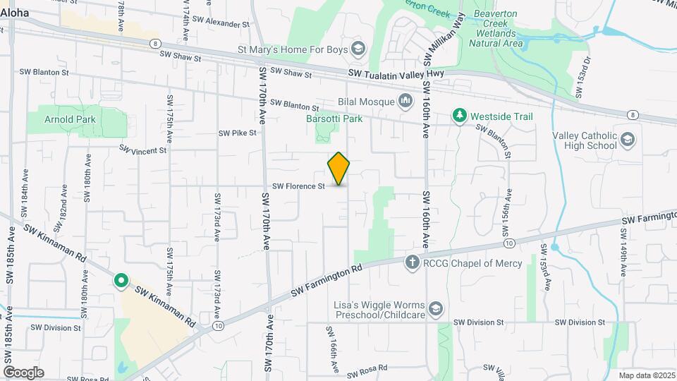 16560 SW Florence St Map and Location Details