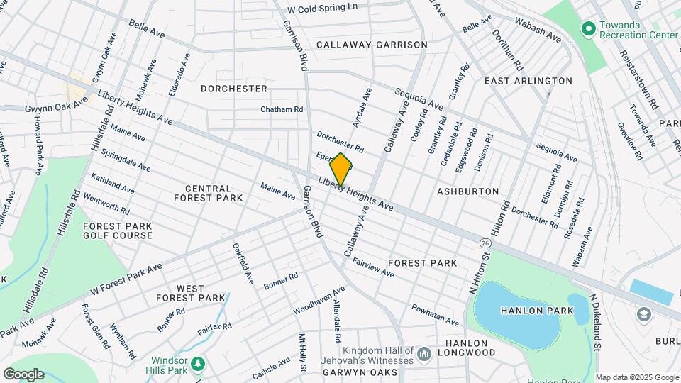 3715 Liberty Heights Ave Map and Location Details
