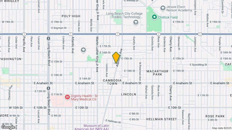 1443 Alamitos Ave, Unit 1443 Alamitos Ave Mapa y Detalles de la Ubicación