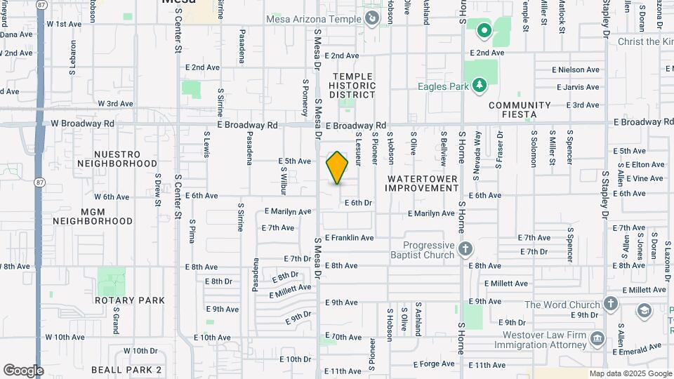 548 S Udall Map and Location Details