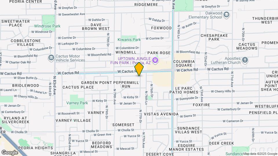 7731 W Shaw Butte Dr Mapa y Detalles de la Ubicación