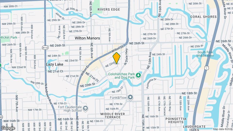 835 NE 21st Dr, Unit A Map and Location Details