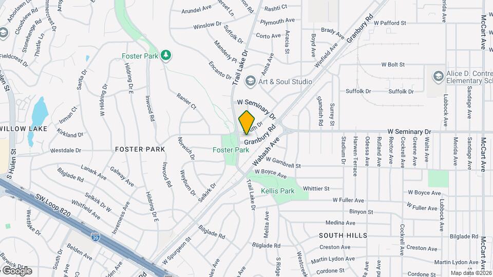 4416 Granbury Rd Map and Location Details