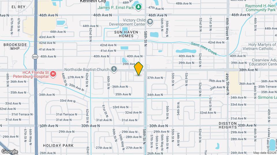 5865 37th Ave N, Unit #27 Map and Location Details