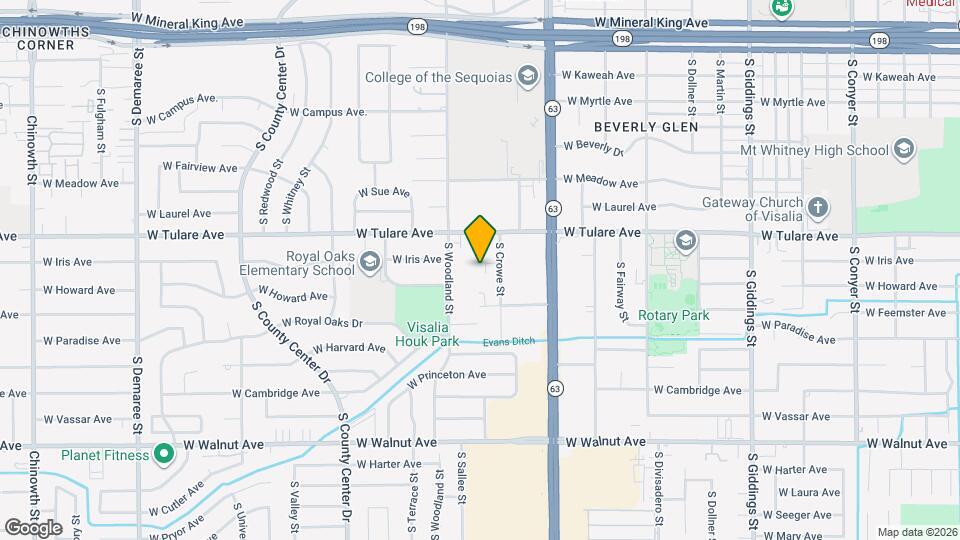 1325 S Crowe St Map and Location Details