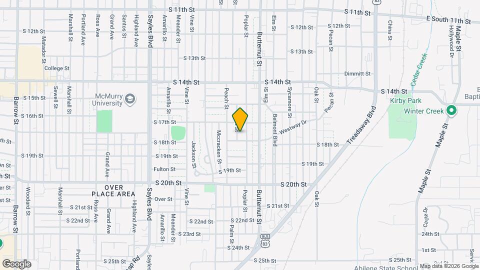 1733 Palm St Map and Location Details