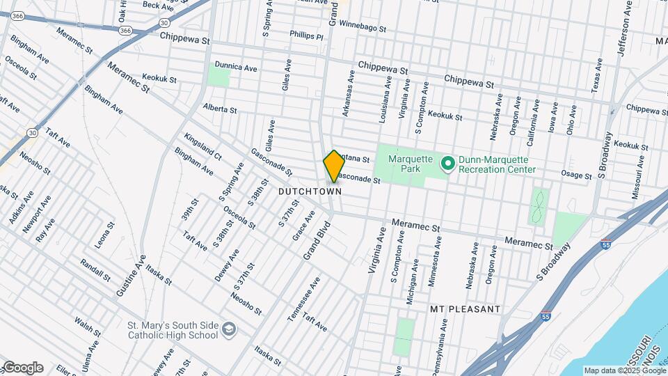 4122-4124-4124 S Grand Blvd Mapa y Detalles de la Ubicación