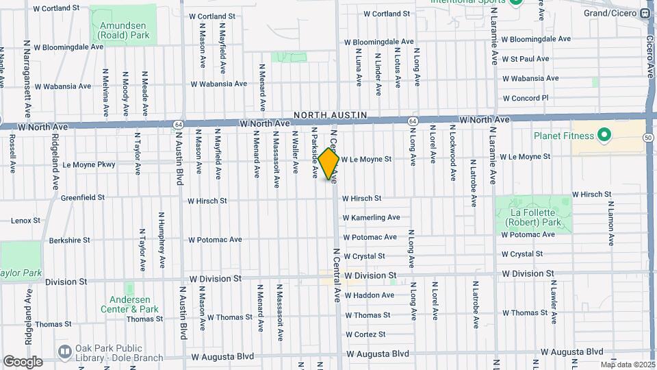 1418 N Central Ave Map and Location Details