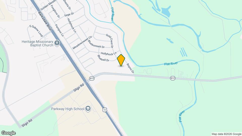 5822 Gold Crest Dr Map and Location Details