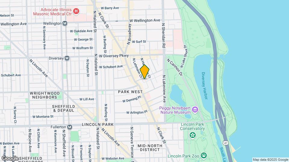 515 W Wrightwood Ave Map and Location Details