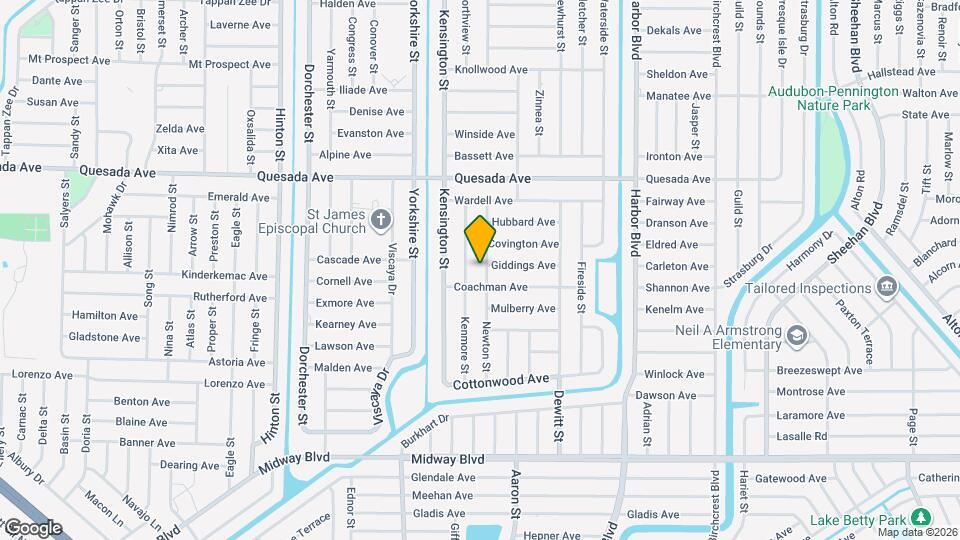 1401 Newton St Map and Location Details