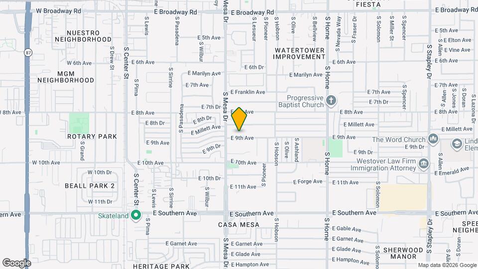 436 E 9th Ave Map and Location Details