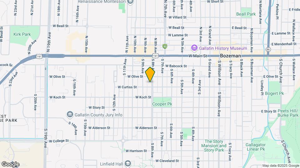 217 S 8th Ave, Unit basemant studio Map and Location Details