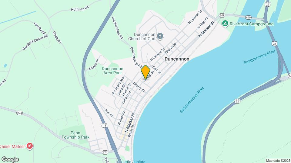 422 N High St Map and Location Details