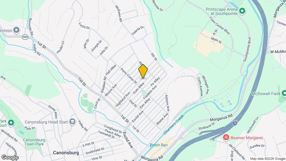 616 Highland Ave Map and Location Details