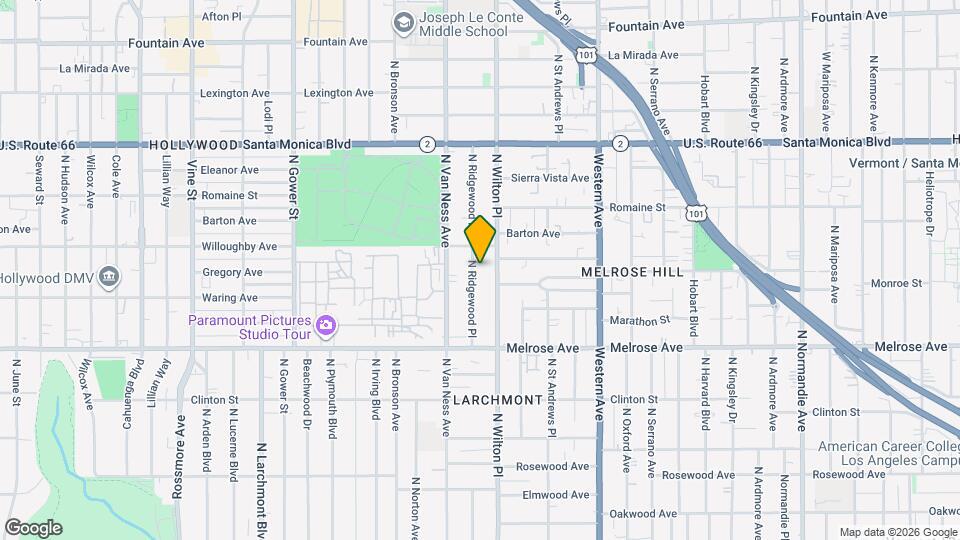 824 N Ridgewood Pl Map and Location Details