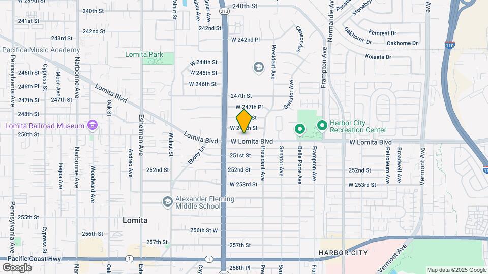 1627 Lomita Blvd Mapa y Detalles de la Ubicación