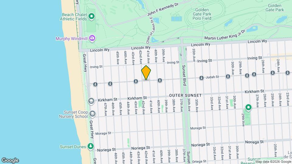 3631 Judah St Map and Location Details