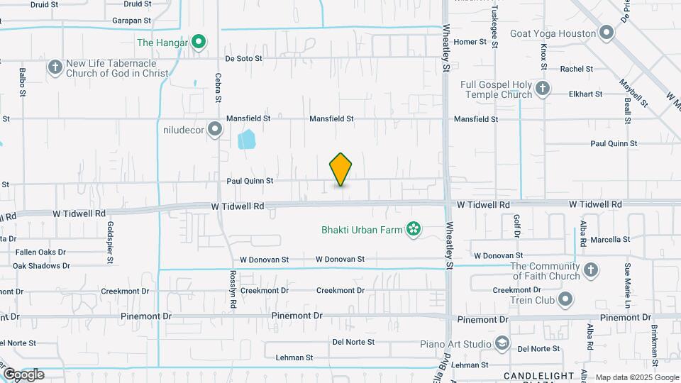 1586 W Tidwell Rd Map and Location Details