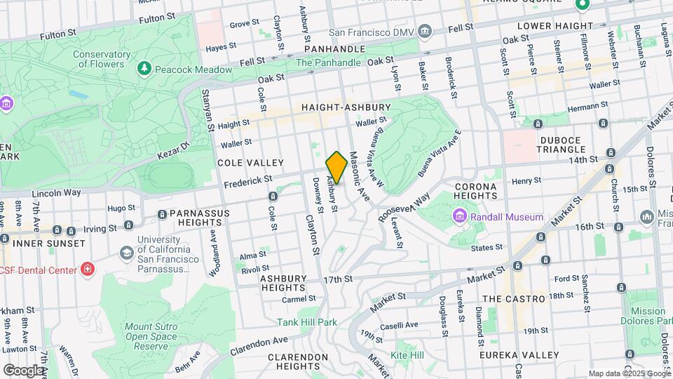 864 Ashbury St Map and Location Details