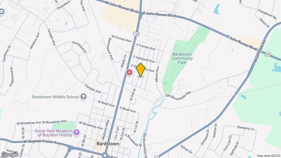 613 Moore Ave Map and Location Details