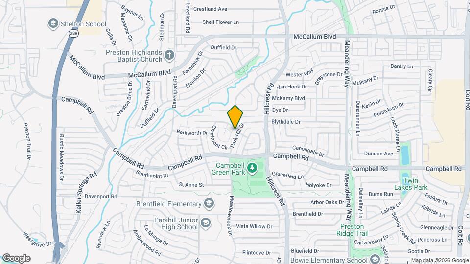 16825 Park Hill Dr Map and Location Details