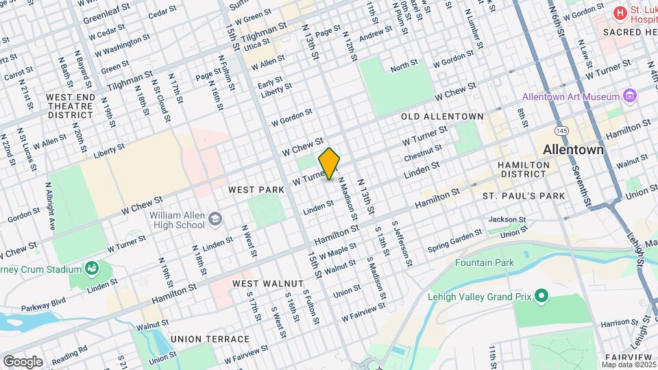 129 N 14th St Map and Location Details