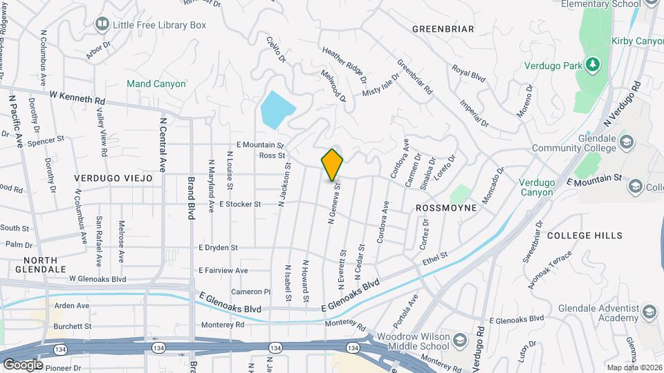 1229 N Geneva St Map and Location Details