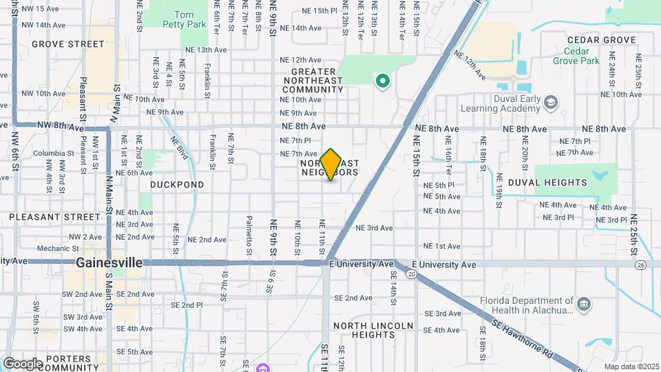 1109 NE 5th Pl Map and Location Details