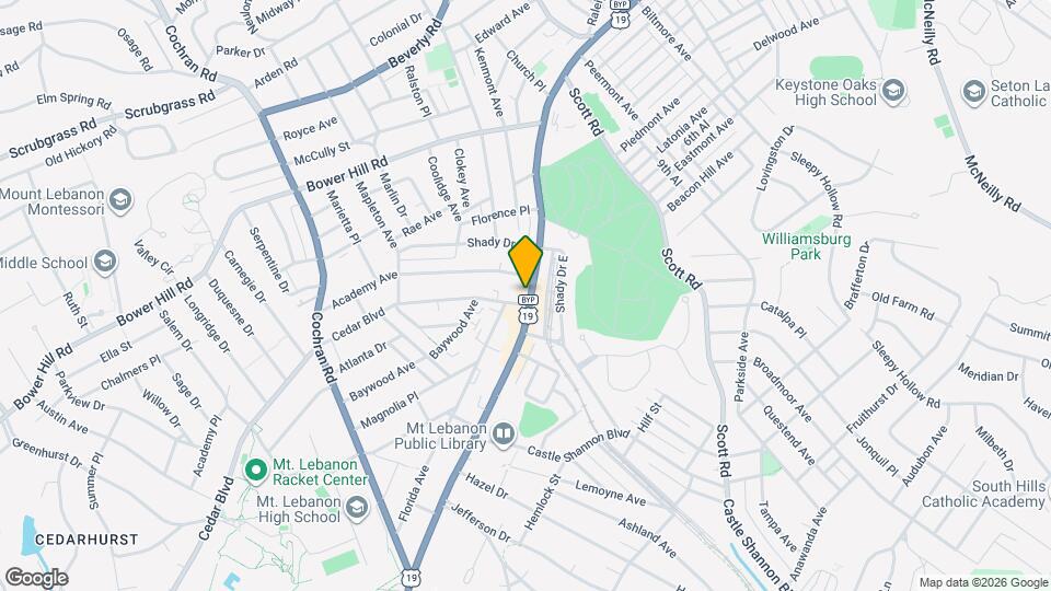 634 Washington Rd Map and Location Details