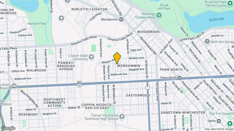 2206 Clifton Ave Map and Location Details